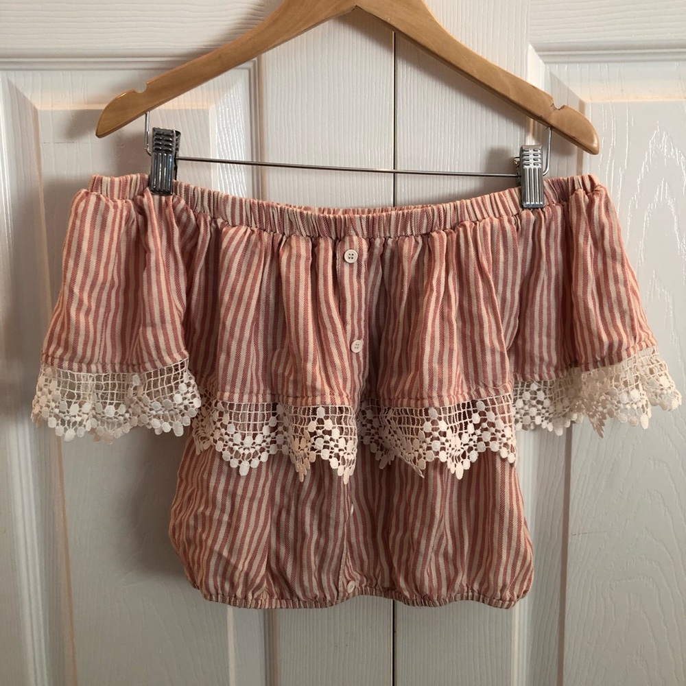 off the shoulder crop top
